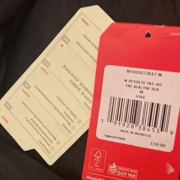 The North Face Women’s Resolve Black Jacket Hoodie Zip up Medium - Picture 8 of 8